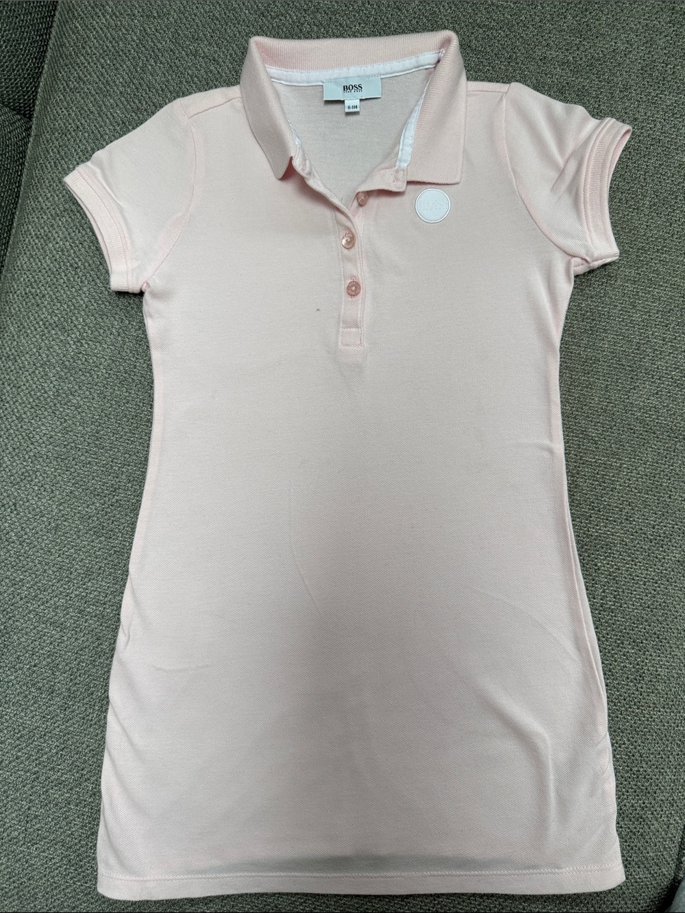 BOSS Girls Pale Pink Polo Dress
